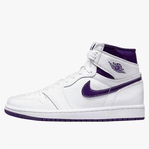Nike Jordan‎ 1 Purple High Top Leather Sneakers Size 11.5